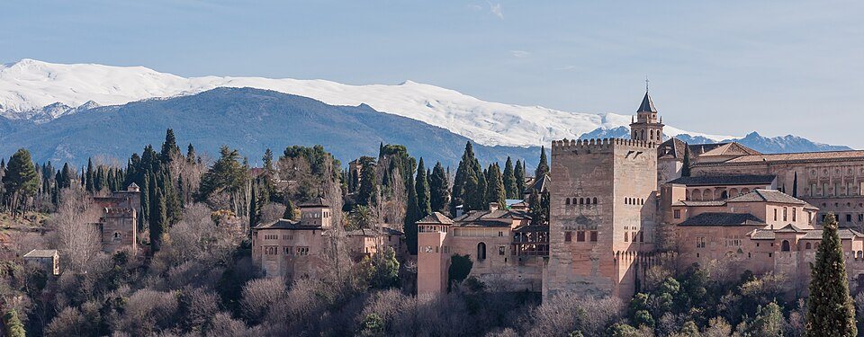 Granada Spain Alhambra seen from Albaicín 01